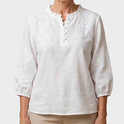 VASILENE™ | Elegant Button-Front Blouse